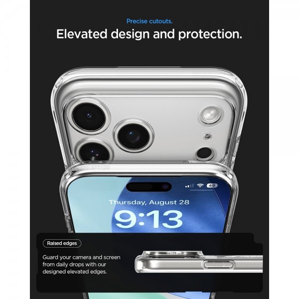 Spigen iPhone 17 Pro Max Cover Ultra Hybrid Zero One MagFit Natural Titanium