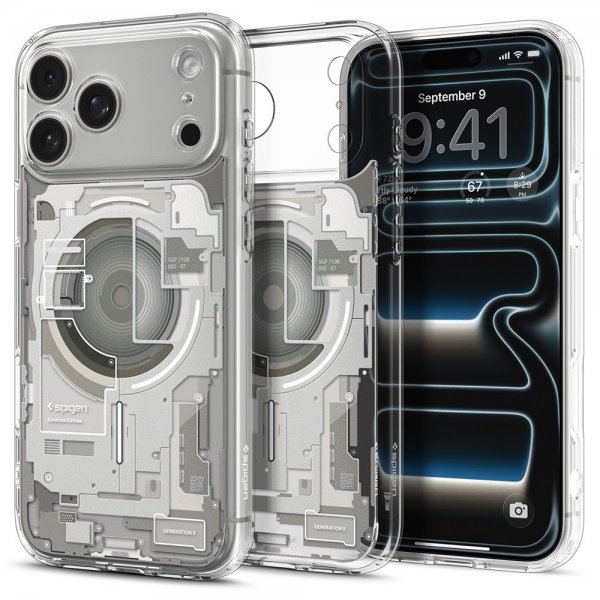 Spigen iPhone 17 Pro Max Cover Ultra Hybrid Zero One MagFit Natural Titanium