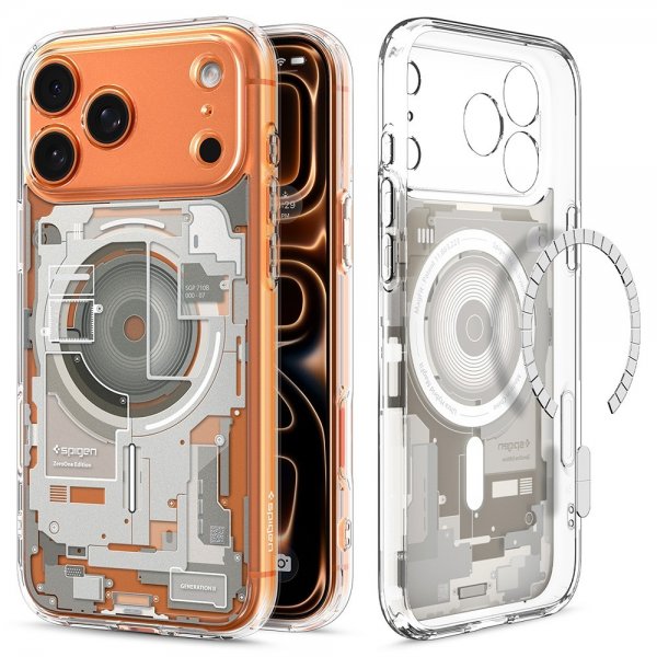 Spigen iPhone 17 Pro Max Cover Ultra Hybrid Zero One MagFit Natural Titanium