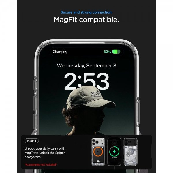 Spigen iPhone 17 Pro Max Cover Ultra Hybrid Zero One MagFit Sort