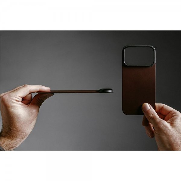 Nomad iPhone 17 Pro Max Skin Mag Læder Bagside Rustic Brown