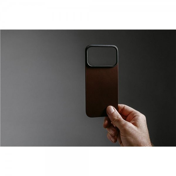 Nomad iPhone 17 Pro Max Skin Mag Læder Bagside Rustic Brown