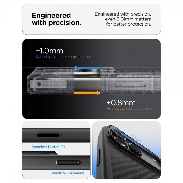 Spigen iPhone 17 Pro Cover Enzo Aramid T MagFit Sort