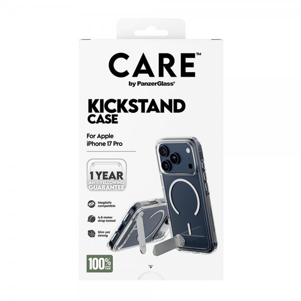 CARE by PanzerGlass iPhone 17 Pro Cover Kickstand MagSafe Transparent
