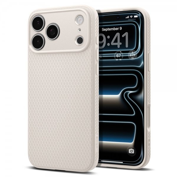 Spigen iPhone 17 Pro Cover Liquid Air Natural Titanium