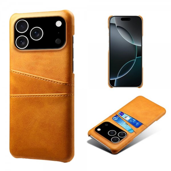 iPhone 17 Pro Cover med to Kortlommer Lysebrun