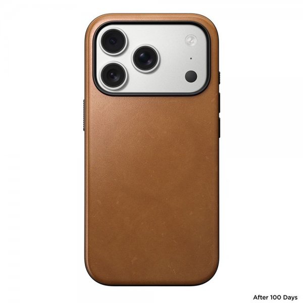 Nomad iPhone 17 Pro Cover Modern Leather Case English Tan
