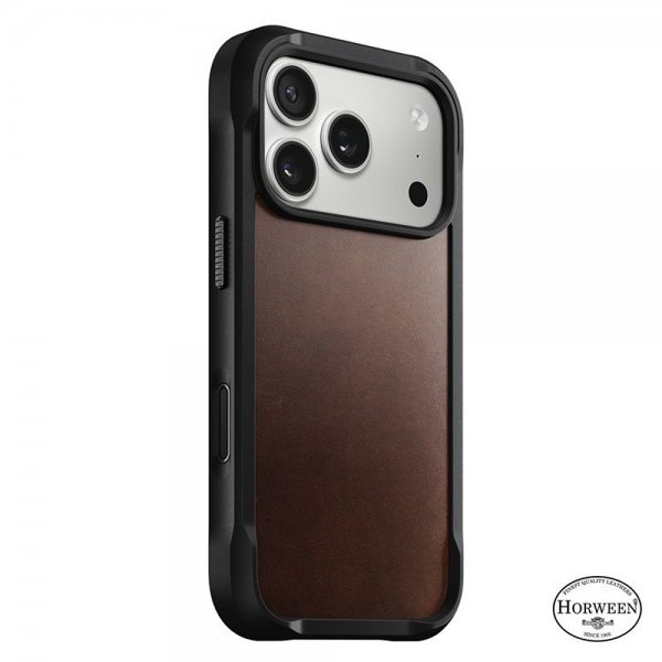 Nomad iPhone 17 Pro Cover Modern Læder Etui Horween Rustic Brown