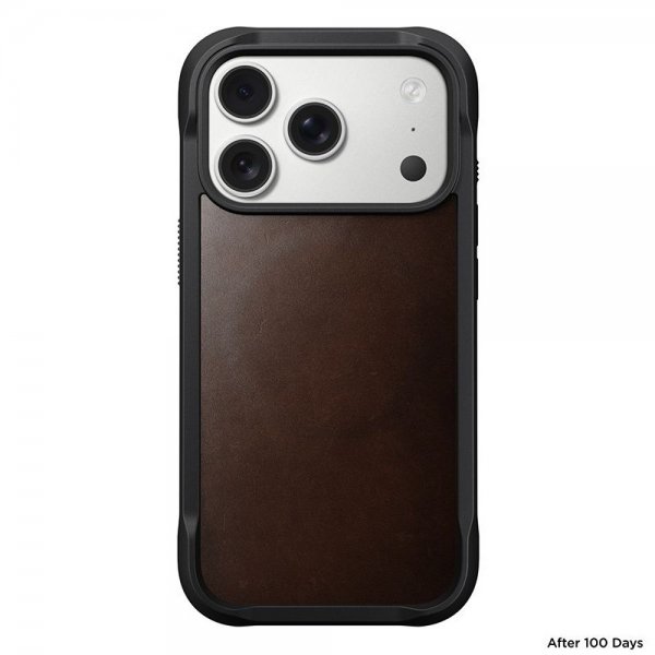 Nomad iPhone 17 Pro Cover Modern Læder Etui Horween Rustic Brown