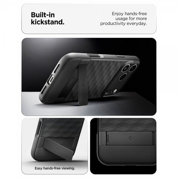 Spigen iPhone 17 Pro Cover Parallax S MagFit Matte Black
