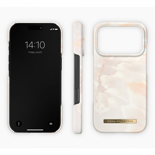 Ideal of Sweden iPhone 17 Pro Cover Printed Case MagSafe Rose Pearl Marble