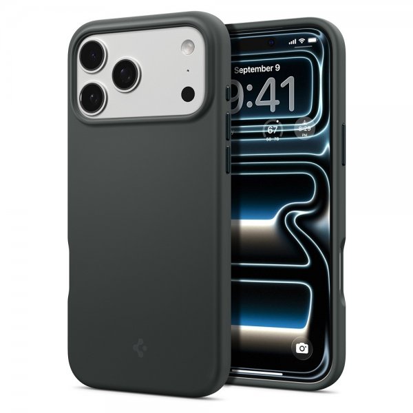 Spigen iPhone 17 Pro Cover Silicone Fit MagFit Abyss Green