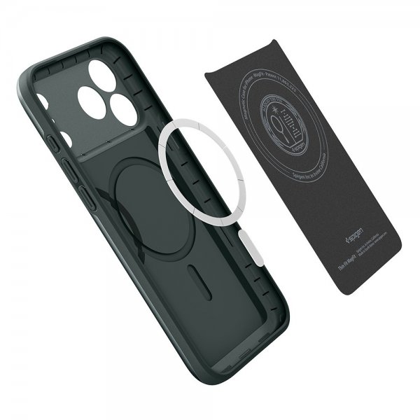 Spigen iPhone 17 Pro Cover Thin Fit MagFit Abyss Green