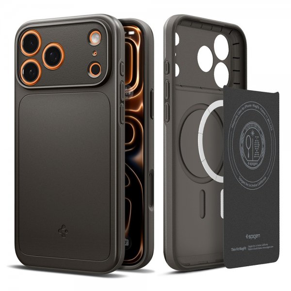 Spigen iPhone 17 Pro Cover Thin Fit MagFit Gunmetal