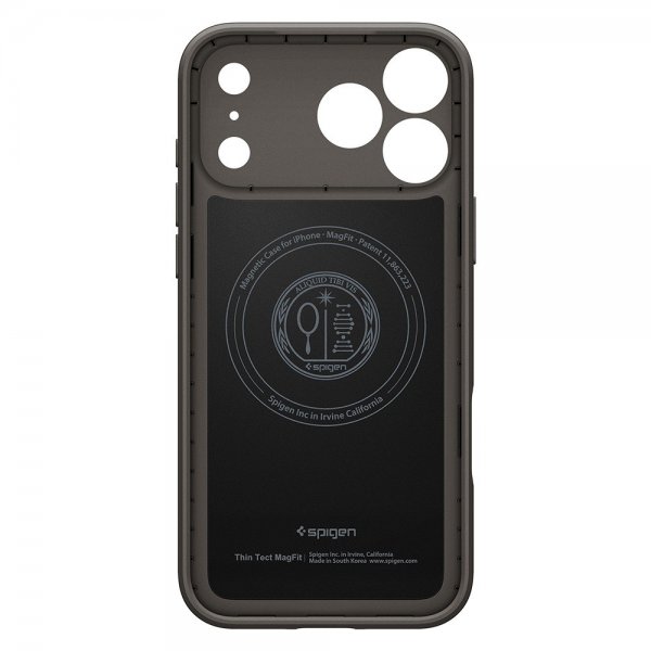 Spigen iPhone 17 Pro Cover Thin Fit MagFit Gunmetal