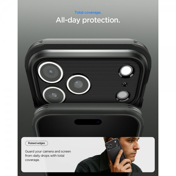 Spigen iPhone 17 Pro Cover Tough Armor T MagFit Sort