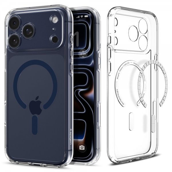 Spigen iPhone 17 Pro Cover Ultra Hybrid MagFit Clear Deep Blue