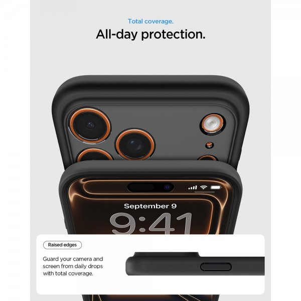 Spigen iPhone 17 Pro Cover Ultra Hybrid MagFit Frost Black Orange