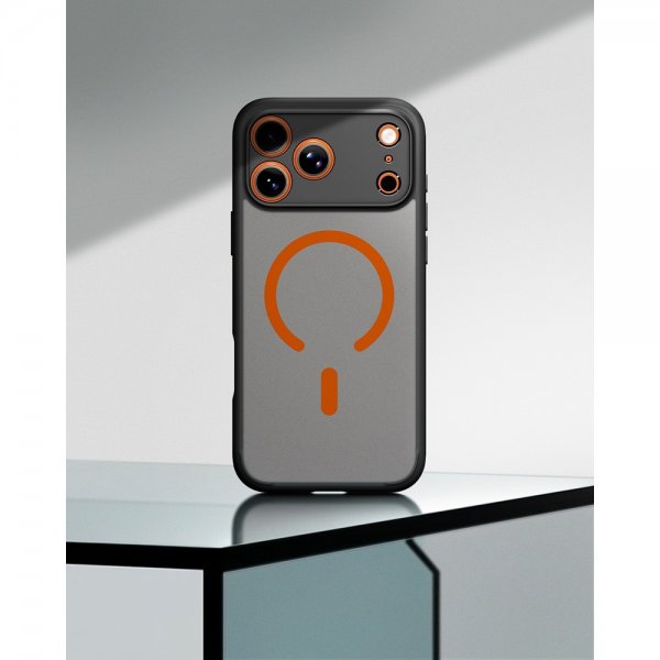 Spigen iPhone 17 Pro Cover Ultra Hybrid MagFit Frost Black Orange