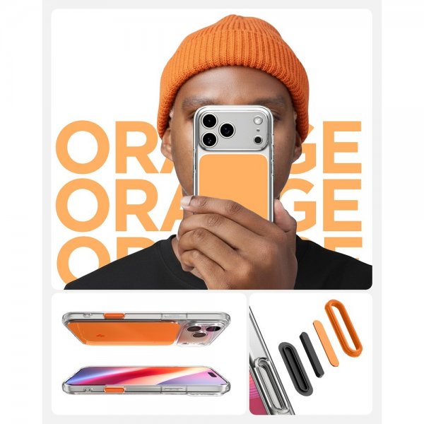 Spigen iPhone 17 Pro Cover Ultra Hybrid T MagFit Glossy Orange