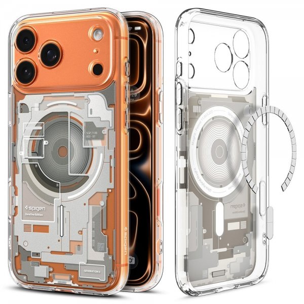 Spigen iPhone 17 Pro Cover Ultra Hybrid Zero One MagFit Natural Titanium