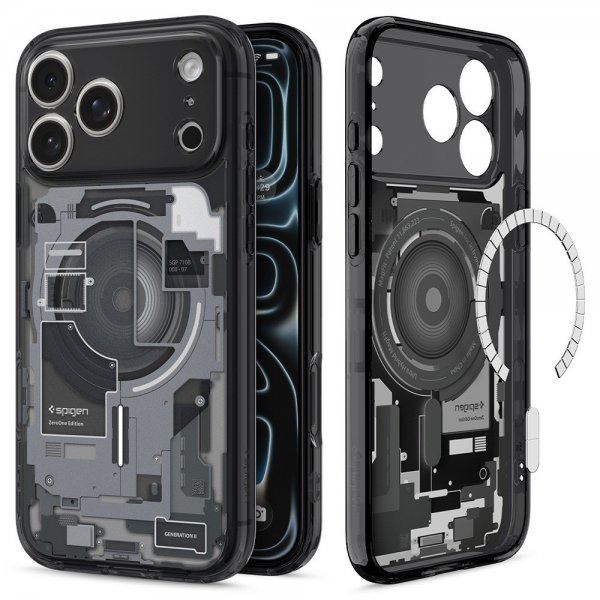 Spigen iPhone 17 Pro Cover Ultra Hybrid Zero One MagFit Sort