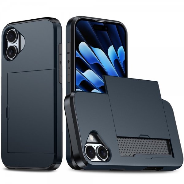 iPhone 17 Cover Card Slide Blå