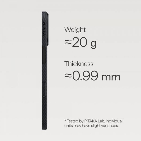 Pitaka iPhone 17 Cover Edge Black/Grey Twill