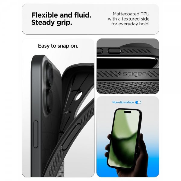 Spigen iPhone 17 Cover Liquid Air Mat Sort