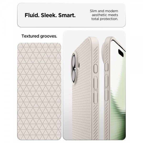 Spigen iPhone 17 Cover Liquid Air Natural Titanium