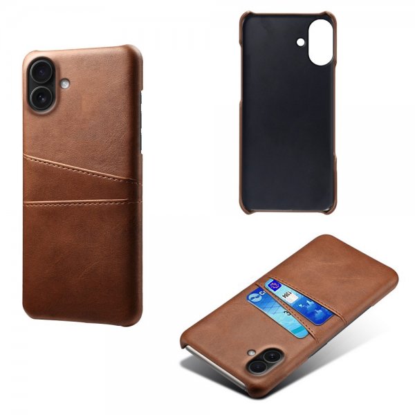 iPhone 17 Cover med to Kortlommer Mørkebrun