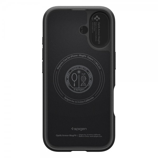 Spigen iPhone 17 Cover Optik Armor MagFit Sort