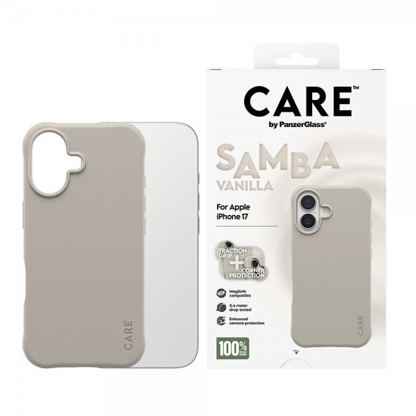 CARE by PanzerGlass iPhone 17 Cover Samba MagSafe Vanilla