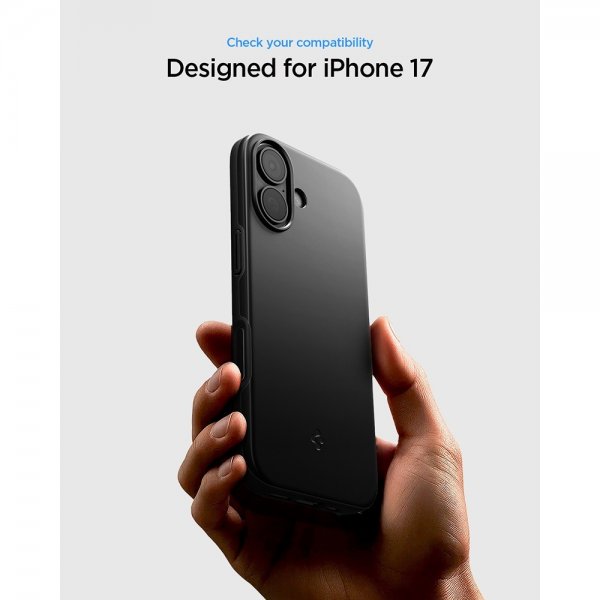 Spigen iPhone 17 Cover Thin Fit MagFit Sort