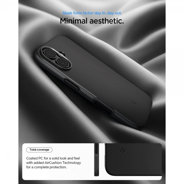 Spigen iPhone 17 Cover Thin Fit MagFit Sort