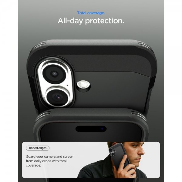 Spigen iPhone 17 Cover Tough Armor T MagFit Sort