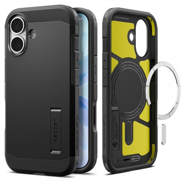 Spigen iPhone 17 Cover Tough Armor T MagFit Sort