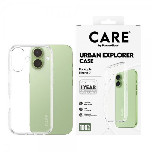 CARE by PanzerGlass iPhone 17 Cover Urban Explorer Transparent