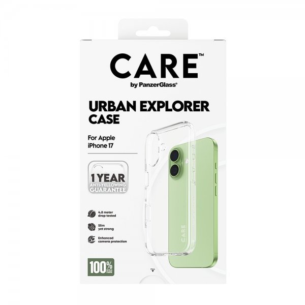 CARE by PanzerGlass iPhone 17 Cover Urban Explorer Transparent