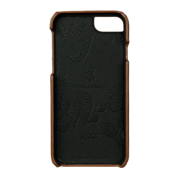 Onsala iPhone 6/6S/7/8/SE Cover Ægte Læder Brun