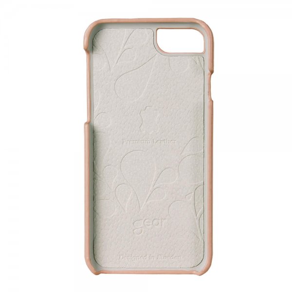 Onsala iPhone 6/6S/7/8/SE Cover Ægte Læder Rosaguld