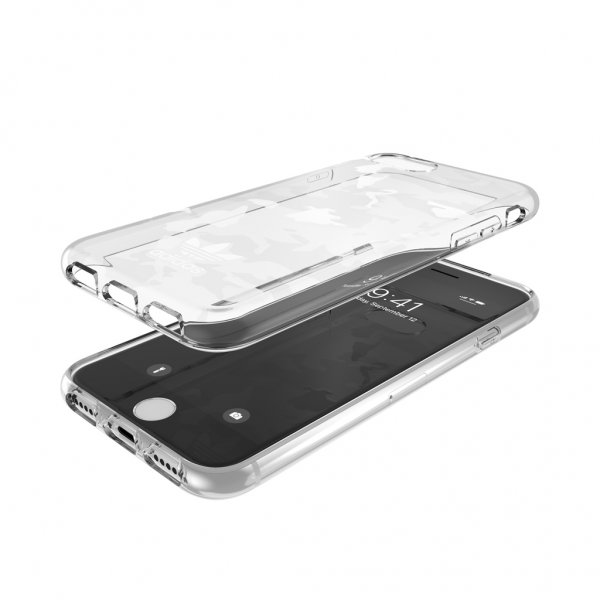Adidas iPhone 6/6S/7/8/SE Cover Snap Case Camo Clear AOP