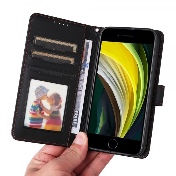 Betopnice iPhone 6/6S/7/8/SE Cover med Aftageligt Cover 005 Sort