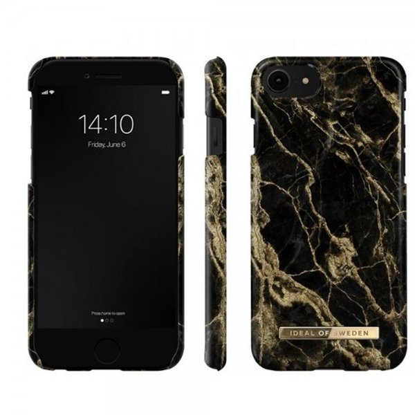 Ideal of Sweden iPhone 6/6S/7/8/SE Cover Fashion Case Golden Smoke Marble