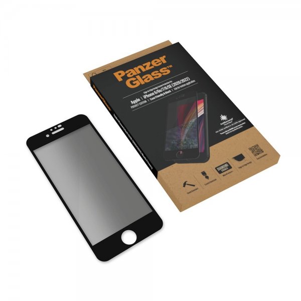 PanzerGlass iPhone 6/6S/7/8/SE Skærmbeskyttelse Edge-to-Edge Case Friendly Privacy