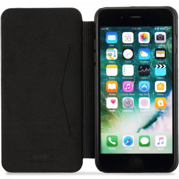 holdit iPhone 6/6S Plus/iPhone 7 Plus/iPhone 8 Plus Cover SlimFlip Wallet Sort