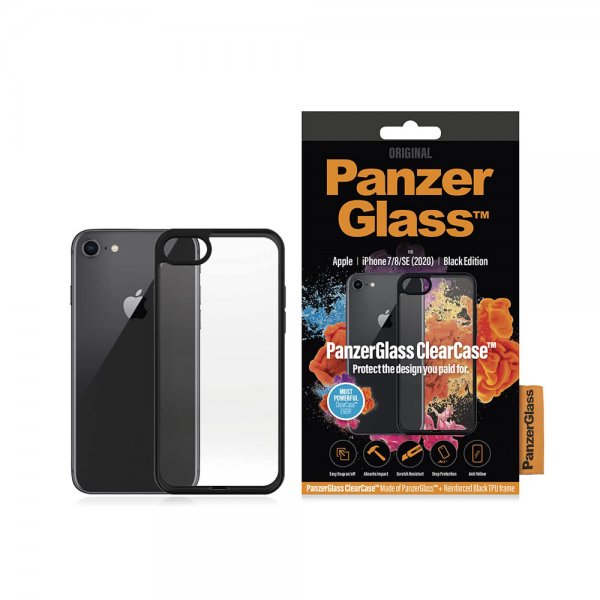 PanzerGlass iPhone 7/8/SE Cover ClearCase Black Edition