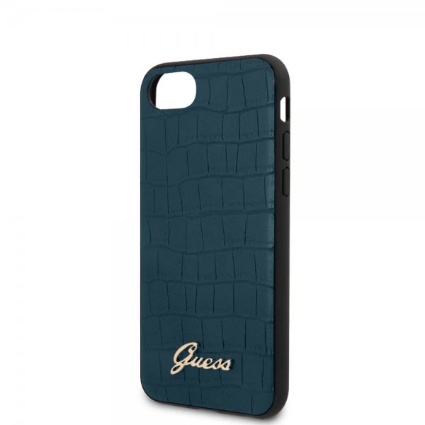 Guess iPhone 7/8/SE Cover Croco Blå