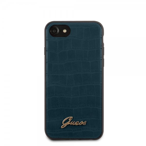 Guess iPhone 7/8/SE Cover Croco Blå