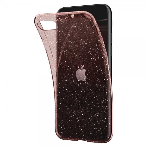 Spigen iPhone 7/8/SE Cover Liquid Crystal Glitter Rose Quartz